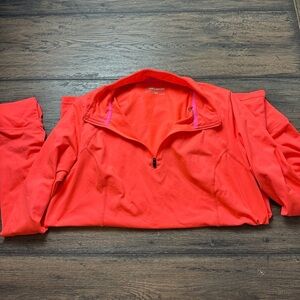 Bright Red Quarter-Zip Pullover